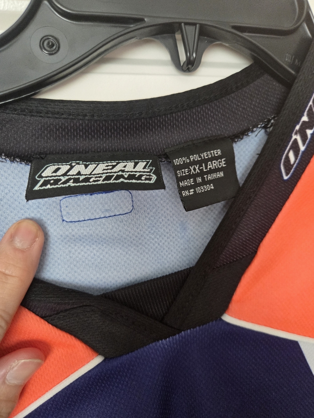 O'Neal Bold Graphic Motocross Jersey - Navy & Orange - Picture 3 of 3